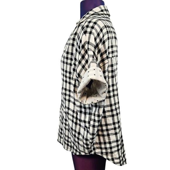 Madewell Courier Button Back Shirt Double Faced Plaid Women's XXS Oversized - Picture 3 of 9